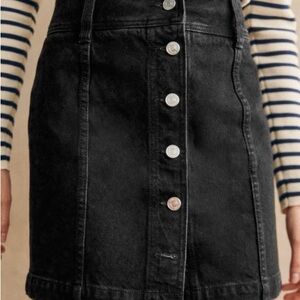 Sezane Black Denim Mini Skirt Casual